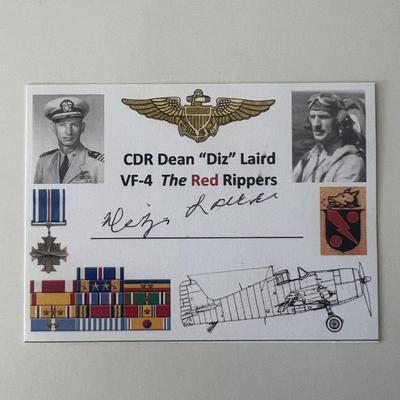 CDR Dean Laird signed autograph card 
