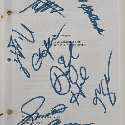 Wall Street original signed screenplay 