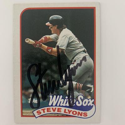 Steve Lyons signed baseball card