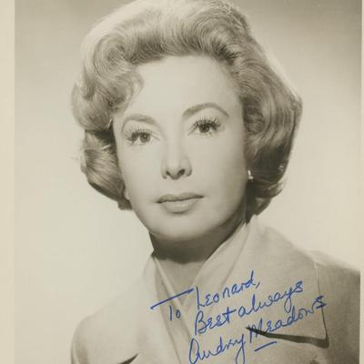 Audrey Meadows signed photo