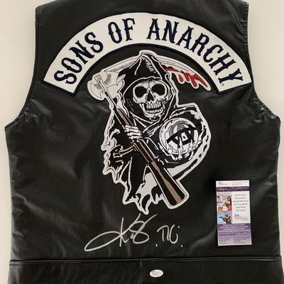 Kim Coates Sons Of Anarchy signed motorcycle vest