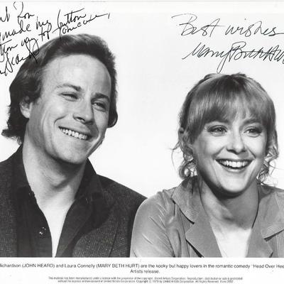 Head Over Heels	John Heard and 
Mary Beth Hurt signed movie photo