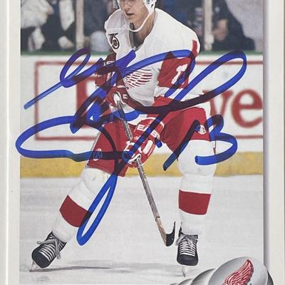 Detroit Red Wings Vyacheslav Kozlov 92-93 Upper Deck #294 signed trading card 