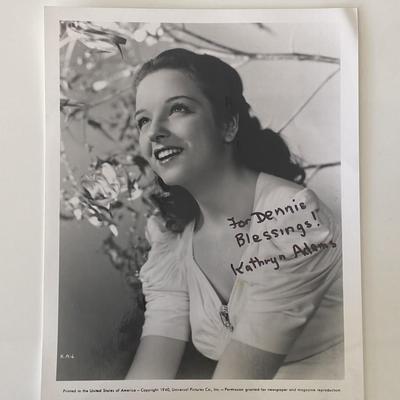 Kathryn Adams signed photo 