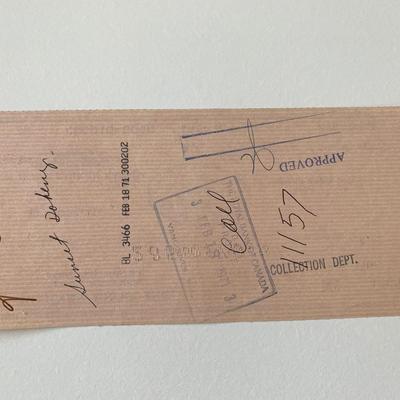 Julie Christie signed check