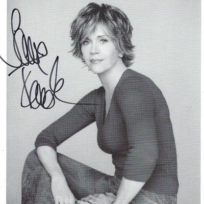 Jane Fonda signed photo