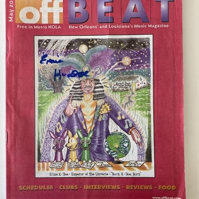 Ernie K-Doe signed magazine 