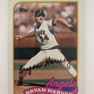 Bryan Harvey signed baseball card