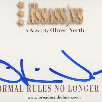 Oliver North signature cut