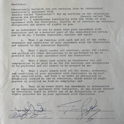 Trini Lopez signed contract 