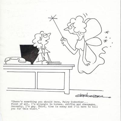 Randy Glasbergen signed original hand drawn sketch