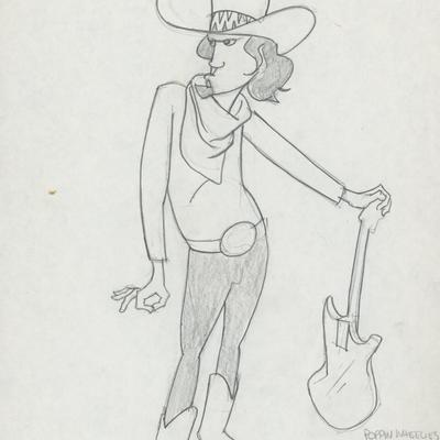 Tony Salmons original signed sketch