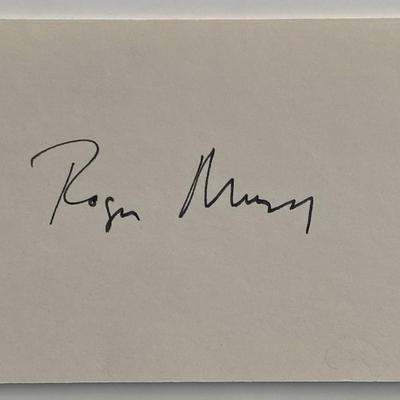 Actor Roger Mann original signature 