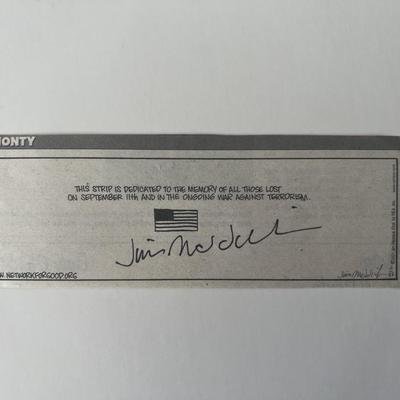 Cartoonist Jim Meddick original signature 