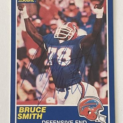 Buffalo Bills Bruce Smith 1989 Score #19 signed card