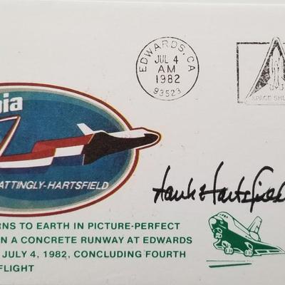 Henry Hartsfield signed Space Shuttle Columbiaenvelope