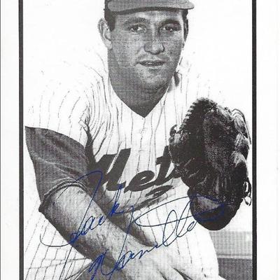 Jack Hamilton signed post card