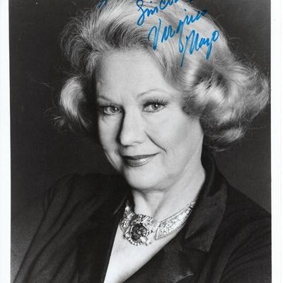 White Heat Virginia Mayo signed photo