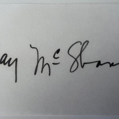 Jay McShann original signature 