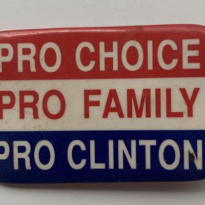 Bill Clinton Presidential campaign button- 1992