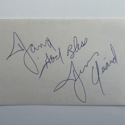 Dennis Quaid signed note