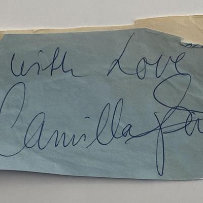 Camilla Sparv original signature 