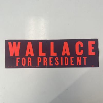 George Wallace campaign bumper sticker