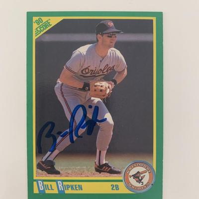 Bill Ripken signed baseball card
