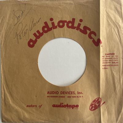 Patsy Cline signed vinyl sleeve