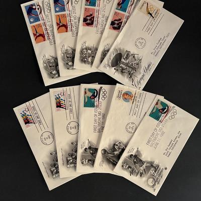 Lot of 10 assorted Olympic FDC's
