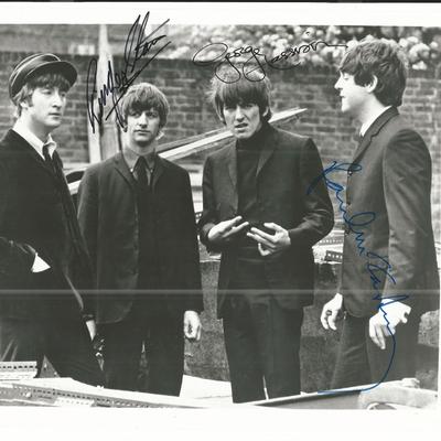 The Beatles rare vintage signed photo