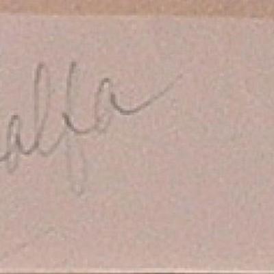 Alfalfa "Our Gang" signature slip
