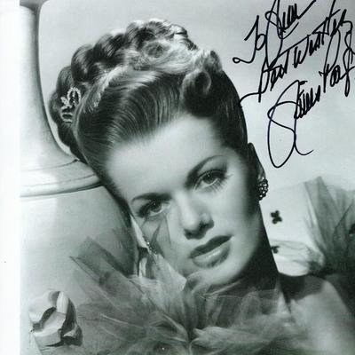 Janis Paige signed photo