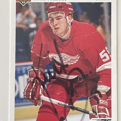 Detroit Red Wings Keith Primeau 91-92 Upper Deck #258 signed trading card 