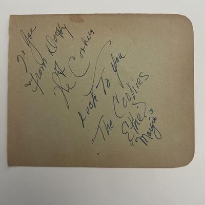 The Cookies original band signature sheet