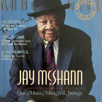 Jay McShann signed Kansas City magazine