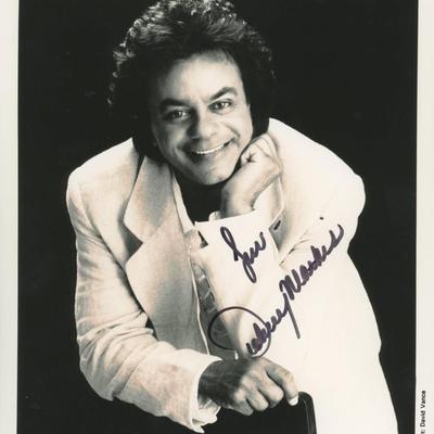 Johnny Mathis signed photo