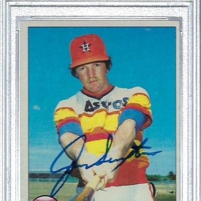 Houston Astros Jimmy Sexton signed trading card. PSA