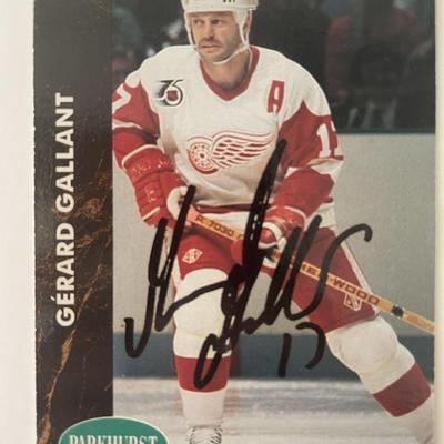 Detroit Red Wings Gerard Gallant 1992 Pro Set #269 signed trading card 