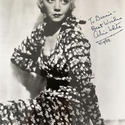 Alice White signed photo