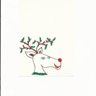 David Letterman hand drawn Christmas card 