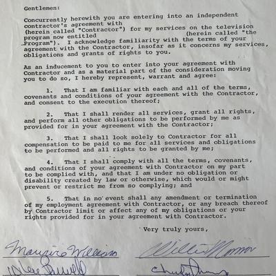 Maurice Williams & The Zodiacs signed contract