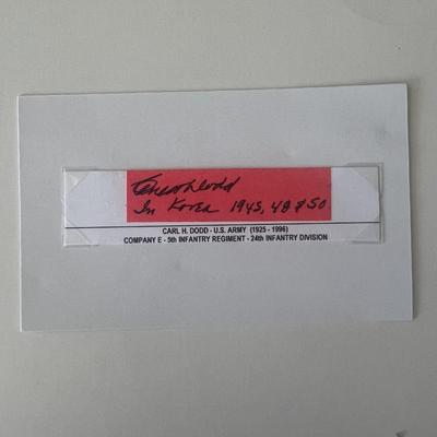 US Army Carl H. Dodd original signature 