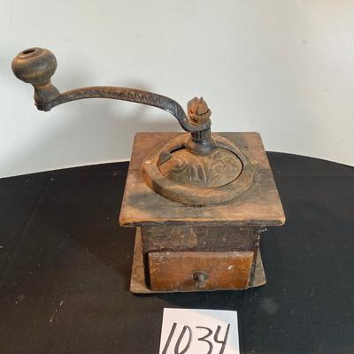 Antique Wooden Coffee Grinder