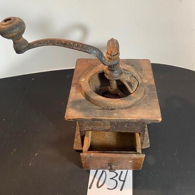 Antique Wooden Coffee Grinder