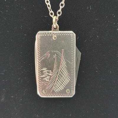 Antique Folding Pocket Knife Pendant 990 Silver 13.2gr