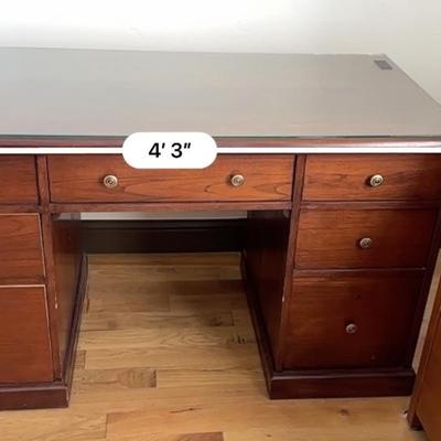 Desk with glass top