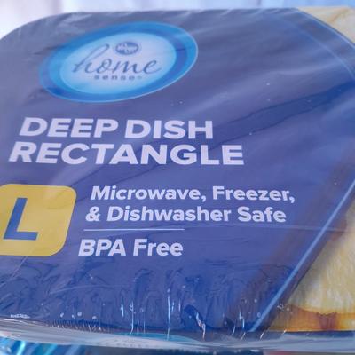8 new food storage containers BPA free with lids - and two new plastic condiment storage containers