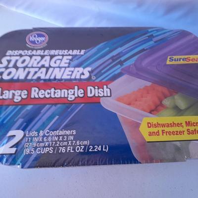 8 new food storage containers BPA free with lids - and two new plastic condiment storage containers