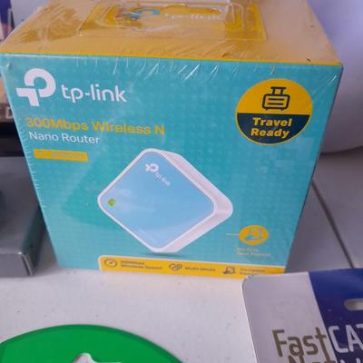 School / Office supplies - NEW TP-link nano router - New white board - hold punch - tape - and more